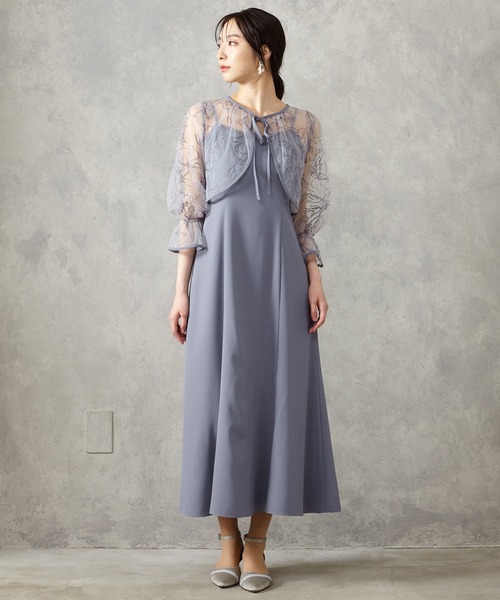 AIMER パーティードレス 美品 AIMER ドレス 「WEB限定」オーナメント柄レースIライン