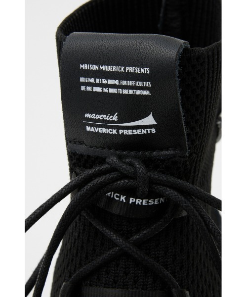 MAISON MAVERICK PRESENTS（メゾンマベリックプレゼンツ）の「チャンキーソールニットスニーカー（スニーカー・レディース・ブラック・SMALL/MEDIUM）」の4枚目の写真