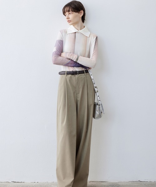 tageechita（タジチタ）の「【tageechita】ドッキングシアー襟付きトップス・プルオーバー（Tシャツ/カットソー・レディース・アイボリー系1・S/L/M）」の11枚目の写真