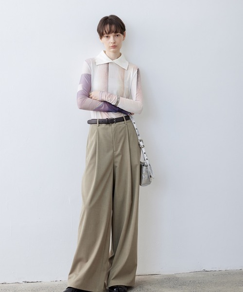 tageechita（タジチタ）の「【tageechita】ドッキングシアー襟付きトップス・プルオーバー（Tシャツ/カットソー・レディース・アイボリー系1・S/L/M）」の12枚目の写真