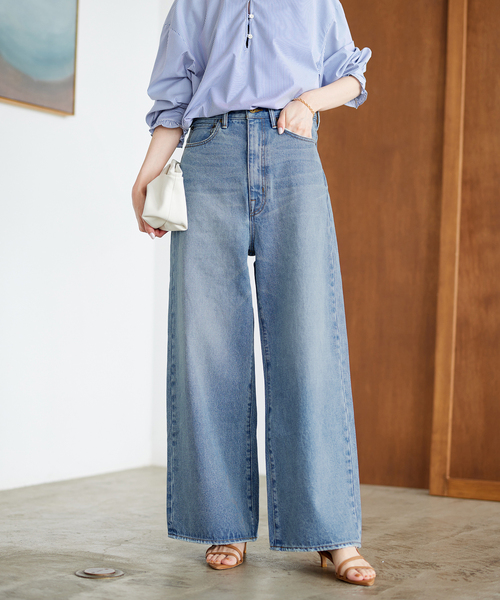 JOURNAL STANDARD ライトブルー デニム ワイドパンツ JOURNAL STANDARD ジーンズ デニム デニムパンツ 「追加」2