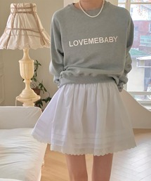 LOVEMEBABYロゴ刺繍裏毛スウェット