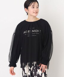 ◆【2点SETアイテム】チュール＆ロゴロンTプルオーバー