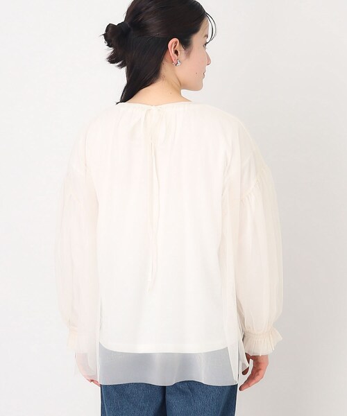 THE SHOP TK （ザ ショップ ティーケー ）の「◆【2点SETアイテム】チュール＆ロゴロンTプルオーバー（その他トップス・レディース・アイボリー/ブラック・12/13）」の5枚目の写真