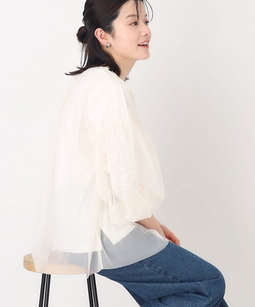 THE SHOP TK （ザ ショップ ティーケー ）の「◆【2点SETアイテム】チュール＆ロゴロンTプルオーバー（その他トップス・レディース・アイボリー/ブラック・12/13）」の20枚目の写真