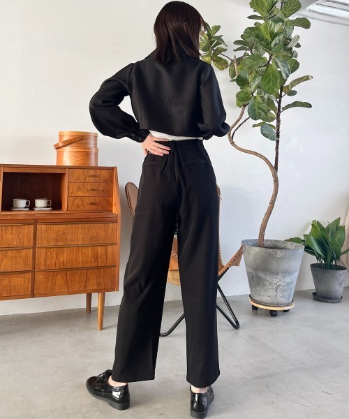 Rejoule（リジュール）の「ポリエステルツイルタック入りパンツ（その他パンツ・レディース・ライトグレー/ブラック/キナリ・FREE）」の14枚目の写真