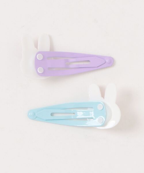 KP DECO（ケーピーデコ）の「mimiちゃんヘアピン(パッチンどめ)2個セット（ヘアピン・キッズ・サックスブルー/レッド・FREE）」の3枚目の写真