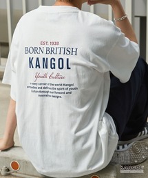 KANGOL / カンゴール 別注 ワンポイント アソートロゴ刺繍/バックプリントデザイン オーバーサイズ半袖Tシャツ