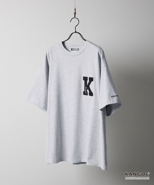 KANGOL（カンゴール）の「KANGOL / カンゴール 別注 ワンポイント アソートロゴ刺繍/バックプリントデザイン オーバーサイズ半袖Tシャツ（Tシャツ/カットソー・メンズ・ブラック系/スミクロ/ダークブラウン/ネイビー系1/ブラック/ホワイト系/ホワイト系2/オフホワイト/アッシュグレー/ネイビー系/グレイッシュブルー・M/L）」の16枚目の写真