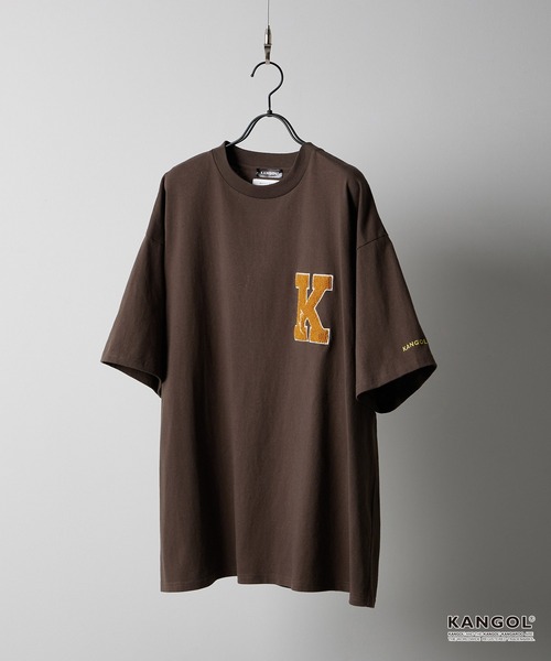 KANGOL（カンゴール）の「KANGOL / カンゴール 別注 ワンポイント アソートロゴ刺繍/バックプリントデザイン オーバーサイズ半袖Tシャツ（Tシャツ/カットソー・メンズ・ブラック系/スミクロ/ダークブラウン/ネイビー系1/ブラック/ホワイト系/ホワイト系2/オフホワイト/アッシュグレー/ネイビー系/グレイッシュブルー・M/L）」の17枚目の写真