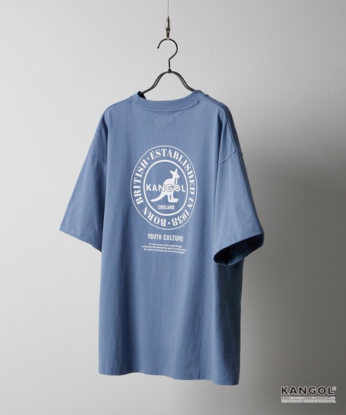 KANGOL（カンゴール）の「KANGOL / カンゴール 別注 ワンポイント アソートロゴ刺繍/バックプリントデザイン オーバーサイズ半袖Tシャツ（Tシャツ/カットソー・メンズ・ブラック系/スミクロ/ダークブラウン/ネイビー系1/ブラック/ホワイト系/ホワイト系2/オフホワイト/アッシュグレー/ネイビー系/グレイッシュブルー・M/L）」の18枚目の写真