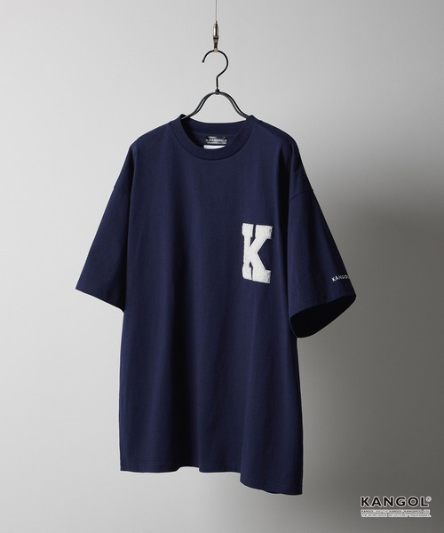 KANGOL（カンゴール）の「KANGOL / カンゴール 別注 ワンポイント アソートロゴ刺繍/バックプリントデザイン オーバーサイズ半袖Tシャツ（Tシャツ/カットソー・メンズ・ブラック系/スミクロ/ダークブラウン/ネイビー系1/ブラック/ホワイト系/ホワイト系2/オフホワイト/アッシュグレー/ネイビー系/グレイッシュブルー・M/L）」の19枚目の写真