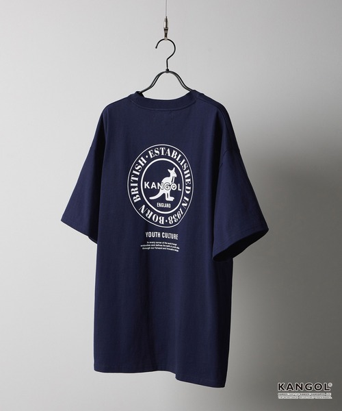 KANGOL（カンゴール）の「KANGOL / カンゴール 別注 ワンポイント アソートロゴ刺繍/バックプリントデザイン オーバーサイズ半袖Tシャツ（Tシャツ/カットソー・メンズ・ブラック系/スミクロ/ダークブラウン/ネイビー系1/ブラック/ホワイト系/ホワイト系2/オフホワイト/アッシュグレー/ネイビー系/グレイッシュブルー・M/L）」の20枚目の写真