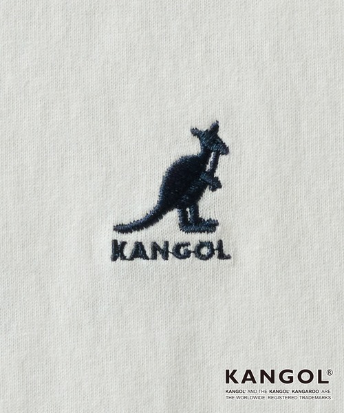 KANGOL（カンゴール）の「KANGOL / カンゴール 別注 ワンポイント アソートロゴ刺繍/バックプリントデザイン オーバーサイズ半袖Tシャツ（Tシャツ/カットソー・メンズ・ブラック系/スミクロ/ダークブラウン/ネイビー系1/ブラック/ホワイト系/ホワイト系2/オフホワイト/アッシュグレー/ネイビー系/グレイッシュブルー・M/L）」の13枚目の写真