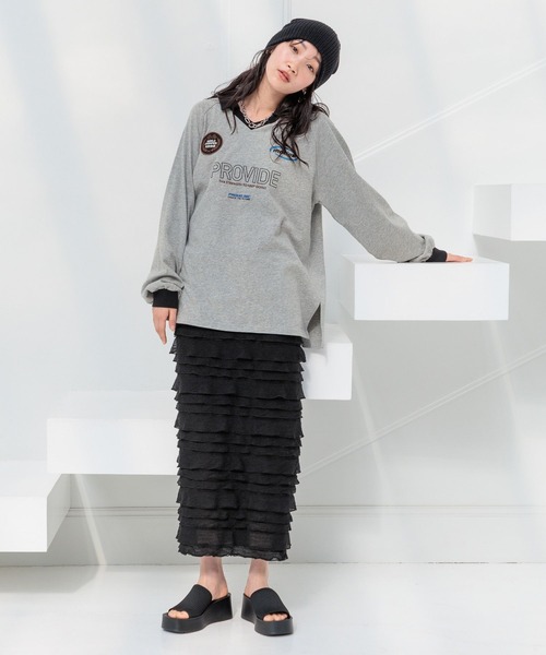 LOWRYS FARM（ローリーズファーム）の「アクリルニットビーニー　 106468（ニットキャップ/ビーニー・レディース・チャコールグレー/アイボリー/ブラック・FREE）」の7枚目の写真