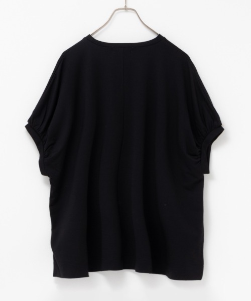 HusHusH(ハッシュアッシュ)の「HusHusH ハッシュアッシュ ドルマンチュニックプルオーバー(Tシャツ/カットソー・レディース・グレイッシュベージュ/サックスブルー/ブラック/チャコールグレー・L/M/S)」の14枚目の写真