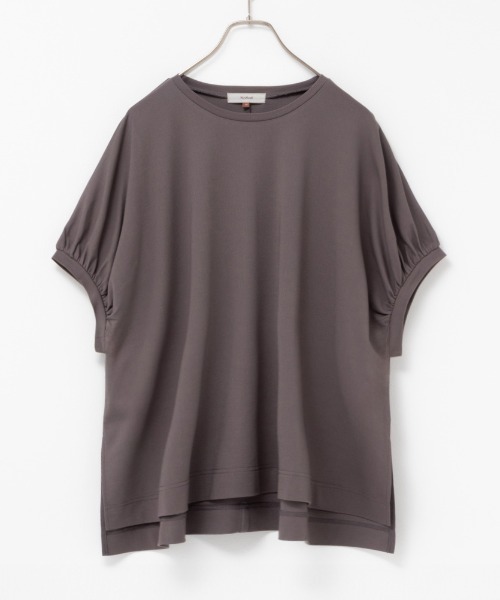 HusHusH(ハッシュアッシュ)の「HusHusH ハッシュアッシュ ドルマンチュニックプルオーバー(Tシャツ/カットソー・レディース・グレイッシュベージュ/サックスブルー/ブラック/チャコールグレー・L/M/S)」の19枚目の写真