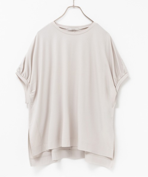 HusHusH(ハッシュアッシュ)の「HusHusH ハッシュアッシュ ドルマンチュニックプルオーバー(Tシャツ/カットソー・レディース・グレイッシュベージュ/サックスブルー/ブラック/チャコールグレー・L/M/S)」の20枚目の写真