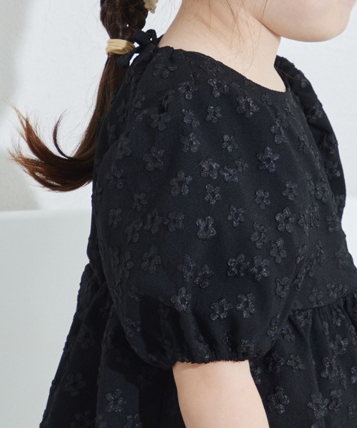 初期ビジュ ブロマイド バックリボン ジャガード花柄ブラウス（シャツ/ブラウス