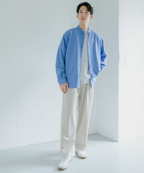 SENSE OF PLACE by URBAN RESEARCH(センスオブプレイスバイアーバンリサーチ)の「バンドカラーシャツ(シャツ/ブラウス・メンズ・ライトベージュ/グレー/ブルー・LARGE/MEDIUM)」の8枚目の写真