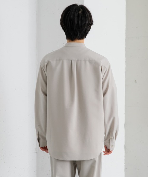 SENSE OF PLACE by URBAN RESEARCH(センスオブプレイスバイアーバンリサーチ)の「バンドカラーシャツ(シャツ/ブラウス・メンズ・ライトベージュ/グレー/ブルー・LARGE/MEDIUM)」の12枚目の写真