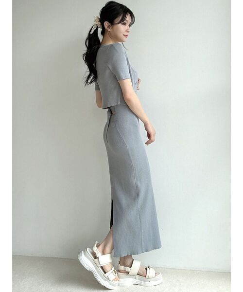 RESEXXY（リゼクシー）の「5分袖ショートカーディガン【セットアップ着用可能】（カーディガン/ボレロ・レディース・レッド/その他1/ブルー/ブラック・FREE）」の9枚目の写真