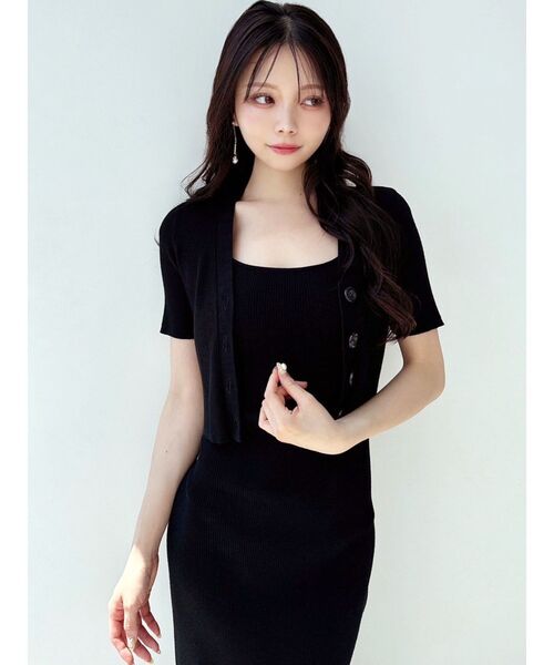 RESEXXY（リゼクシー）の「5分袖ショートカーディガン【セットアップ着用可能】（カーディガン/ボレロ・レディース・レッド/その他1/ブルー/ブラック・FREE）」の21枚目の写真