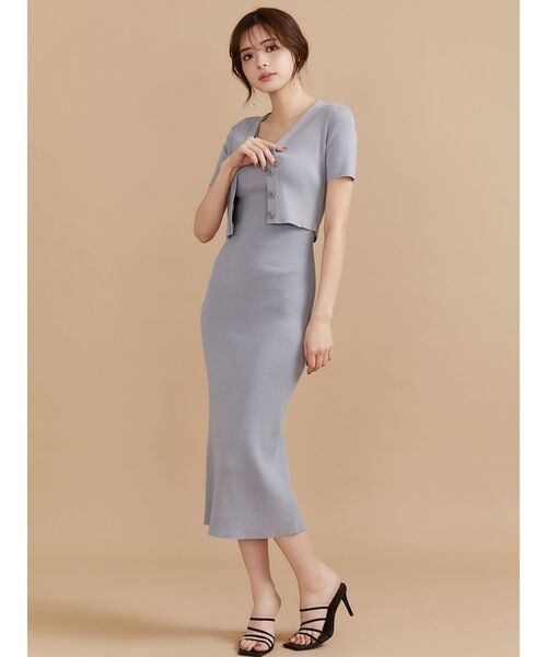 RESEXXY（リゼクシー）の「5分袖ショートカーディガン【セットアップ着用可能】（カーディガン/ボレロ・レディース・レッド/その他1/ブルー/ブラック・FREE）」の14枚目の写真