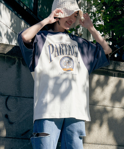 VENCEEXCHANGE(ヴァンスエクスチェンジ)の「カレッジ配色ラグランT(Tシャツ/カットソー・レディース・オフホワイト/その他4/ネイビー/その他1/その他5・FREE)」の7枚目の写真