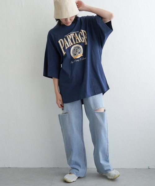 VENCEEXCHANGE(ヴァンスエクスチェンジ)の「カレッジ配色ラグランT(Tシャツ/カットソー・レディース・オフホワイト/その他4/ネイビー/その他1/その他5・FREE)」の16枚目の写真