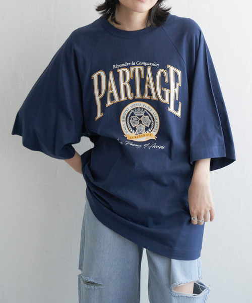 VENCEEXCHANGE(ヴァンスエクスチェンジ)の「カレッジ配色ラグランT(Tシャツ/カットソー・レディース・オフホワイト/その他4/ネイビー/その他1/その他5・FREE)」の11枚目の写真