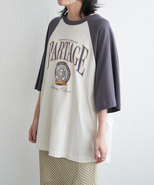 VENCEEXCHANGE(ヴァンスエクスチェンジ)の「カレッジ配色ラグランT(Tシャツ/カットソー・レディース・オフホワイト/その他4/ネイビー/その他1/その他5・FREE)」の22枚目の写真