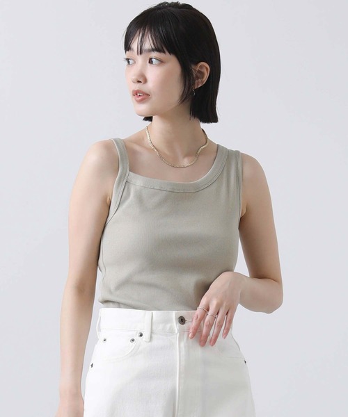 Gready Brilliant(グレディブリリアン)の「Cテレコアシメタンク(タンクトップ・レディース・ライトカーキ/チャコールグレー/オフホワイト・38)」の11枚目の写真