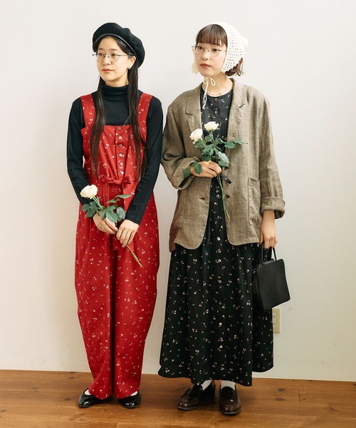 fig Ｌondon（フィグロンドン）の「●LINEN TWEED jacket（テーラードジャケット・レディース・ダークブラウン/グレー・FREE）」の6枚目の写真