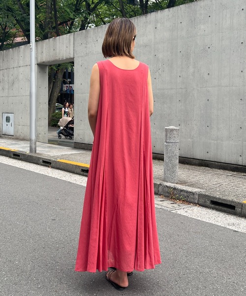 un dix cors（アンディコール）の「麻調2WAYパネルフレアワンピース（ワンピース・レディース・ブラック/レッド・FREE）」の10枚目の写真