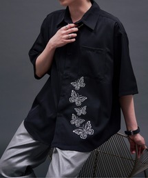 バタフライラメ刺繍シャツ