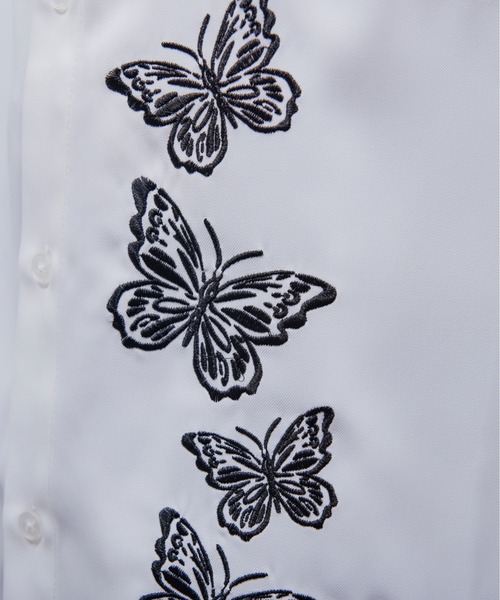 Ellno Loset(エルノロゼット)の「バタフライラメ刺繍シャツ(シャツ/ブラウス・メンズ・ブラック/オフホワイト・SMALL/MEDIUM/LARGE)」の15枚目の写真