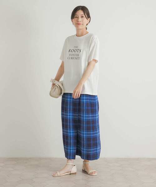 URBAN RESEARCH DOORS(アーバンリサーチドアーズ)の「チェックラップストレートスカート(スカート・レディース・イエロー/ブルー・MEDIUM)」の13枚目の写真