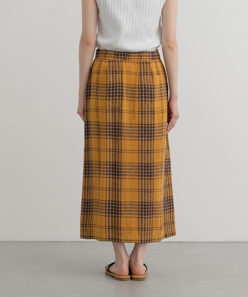 URBAN RESEARCH DOORS(アーバンリサーチドアーズ)の「チェックラップストレートスカート(スカート・レディース・イエロー/ブルー・MEDIUM)」の9枚目の写真