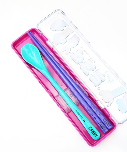 SiNCERE(シンシア)の「〈PEZ/ペッツ〉CHOPSTICKS&SPOON SET/箸&スプーンセット(カトラリー・レディース・パープル・ONE SIZE)」の3枚目の写真