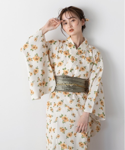 ad thie アソート柄 セパレート浴衣3点セット ワンピースタイプ ad thie 浴衣 アソート柄 セパレート浴衣3点セット ワンピース