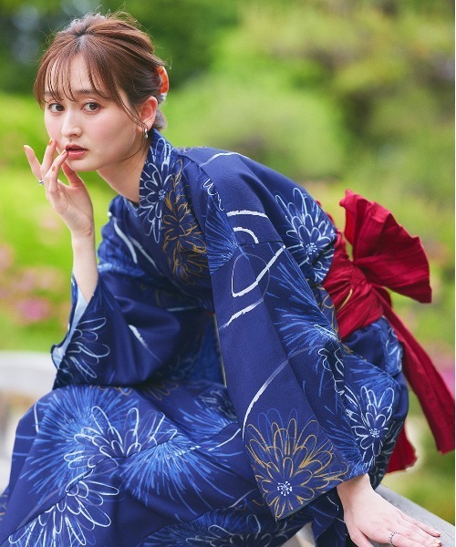ad thie アソート柄 セパレート浴衣3点セット ワンピースタイプ ad thie 浴衣 アソート柄 セパレート浴衣3点セット ワンピース