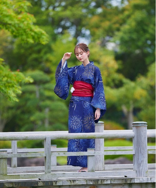 ad thie アソート柄 セパレート浴衣3点セット ワンピースタイプ ad thie 浴衣 アソート柄 セパレート浴衣3点セット ワンピース