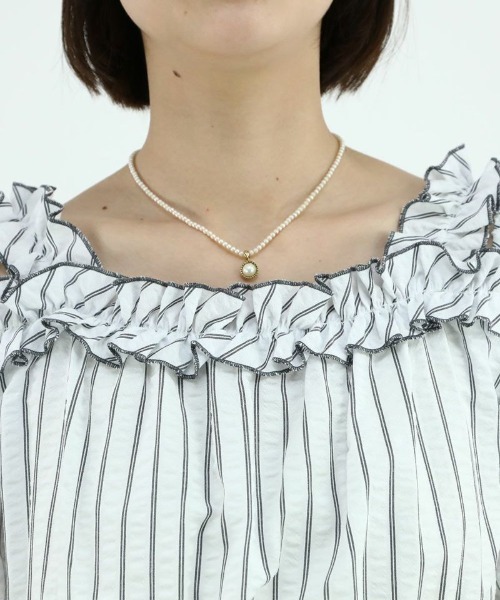 F i.n.t（フィント）の「フリル使い3wayストライプワンピース/F&A/fint（ワンピース・レディース・ホワイト/クリーム・FREE）」の9枚目の写真