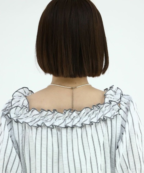 F i.n.t（フィント）の「フリル使い3wayストライプワンピース/F&A/fint（ワンピース・レディース・ホワイト/クリーム・FREE）」の12枚目の写真