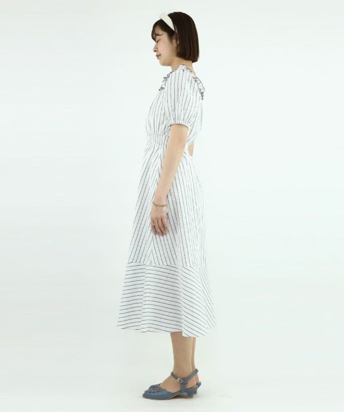 F i.n.t（フィント）の「フリル使い3wayストライプワンピース/F&A/fint（ワンピース・レディース・ホワイト/クリーム・FREE）」の14枚目の写真