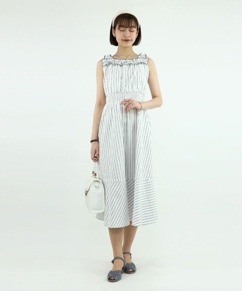 F i.n.t（フィント）の「フリル使い3wayストライプワンピース/F&A/fint（ワンピース・レディース・ホワイト/クリーム・FREE）」の15枚目の写真