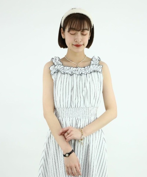 F i.n.t（フィント）の「フリル使い3wayストライプワンピース/F&A/fint（ワンピース・レディース・ホワイト/クリーム・FREE）」の16枚目の写真