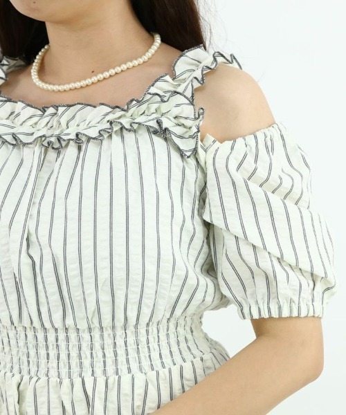 F i.n.t（フィント）の「フリル使い3wayストライプワンピース/F&A/fint（ワンピース・レディース・ホワイト/クリーム・FREE）」の22枚目の写真