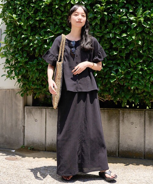 アイボリー フリル付き ロングスカート セット アイボリー フリル付き ロングスカート - メルカリ